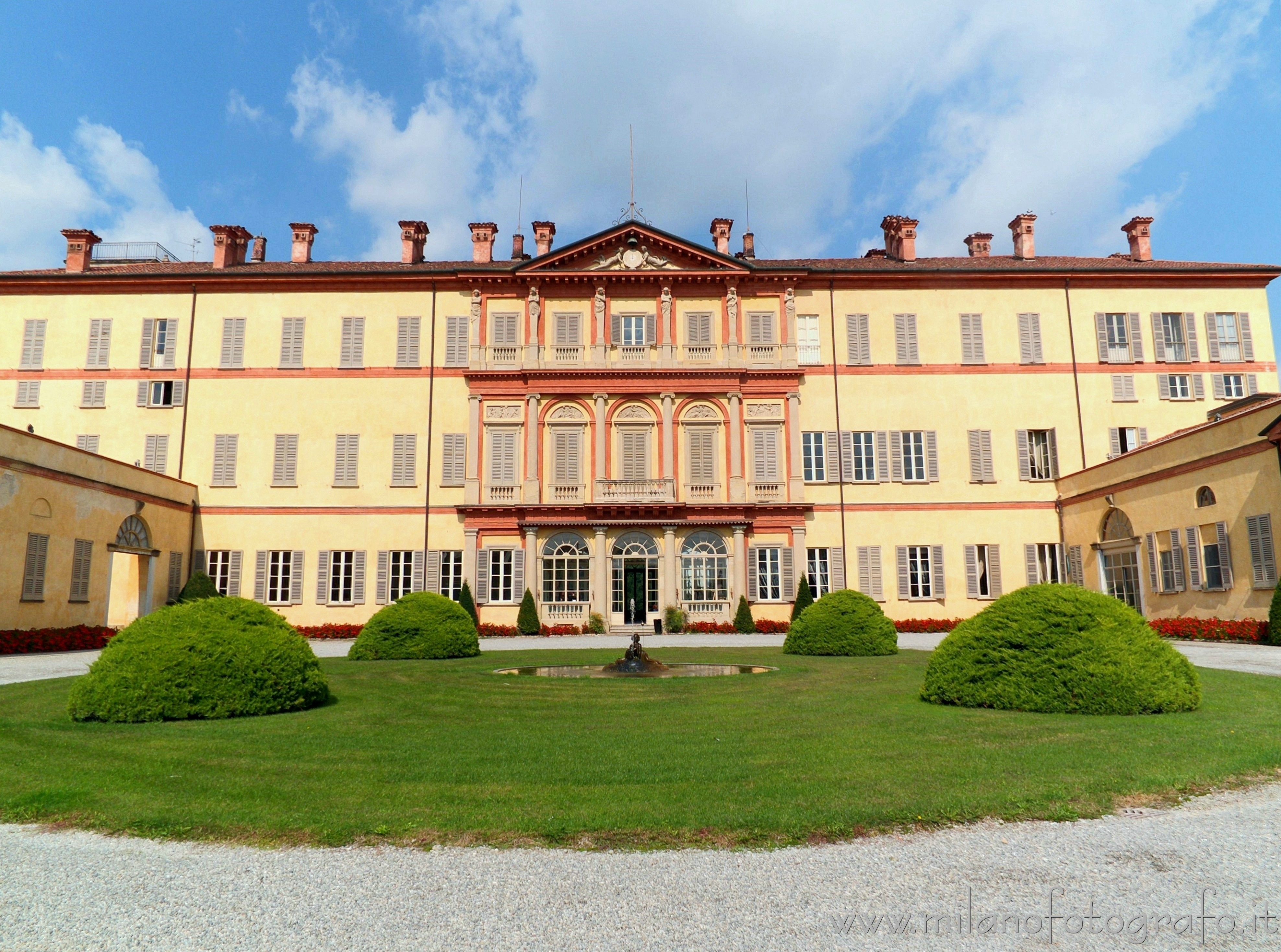 Oreno di Vimercate (Monza Brianza, Italy) - Neoclassical facade of Villa Gallarati Scotti